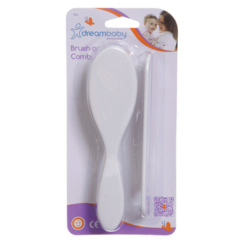2pc Dreambaby Baby Brush & Comb Set White