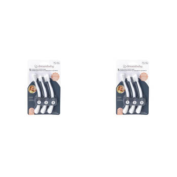 2x 3pc Dreambaby 3-Stage Baby Gum & Tooth Care - White