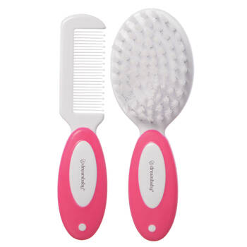 Dreambaby Deluxe Brush & Comb Set Kids/Baby Grooming Kit - Pink