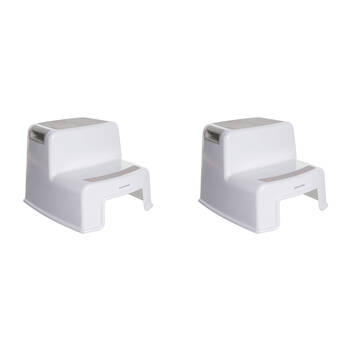 2PK Dreambaby 2-Up Safety Step Stool 33x26cm - Grey/White