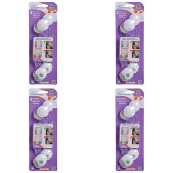 4x 3pc Dreambaby Ezy-Check Multi-Use Latch Safety Lock - White