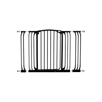 Dreambaby Hallway Tall Security Gate 1M w/ 9/18cm Extension Set Black