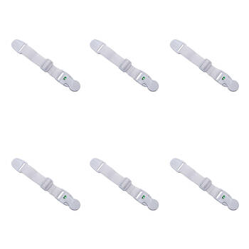 6PK Dreambaby Ezy Check Strap Latch Safety Lock 25cm - White