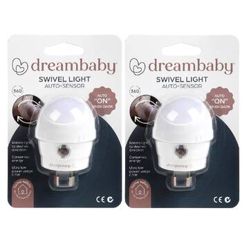 2PK Dreambaby Swivel Auto Sensor Night Light