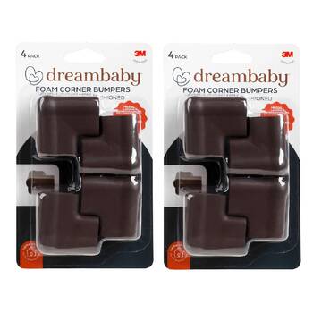 8pc Dreambaby Baby Safety Foam Corner Bumpers - Brown