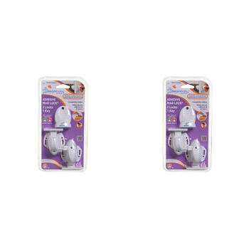 2PK Dreambaby Adhesive Magnetic Child Safety Lock 2 Locks 1 Key
