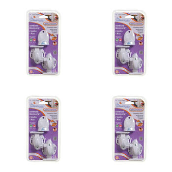 4PK Dreambaby Adhesive Magnetic Child Safety Lock 2 Locks 1 Key