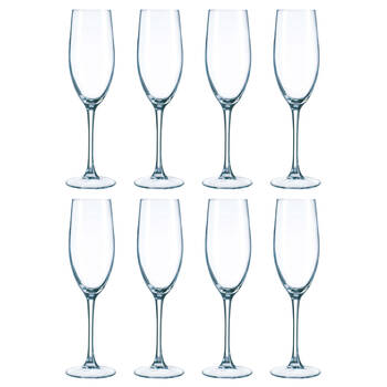 2 x 4pc Wiltshire Classico Flute Champagne Drinking Glasses Set 160ml