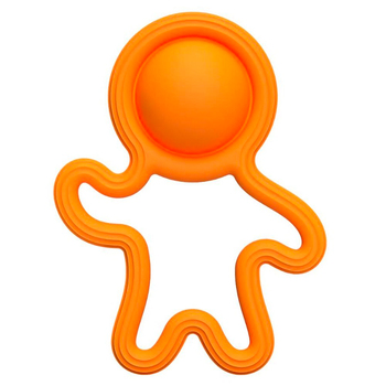 Fat Brain Toy Co. Lil Dimpl Kids Silicone Teether Toy Orange 14cm 0m+ 