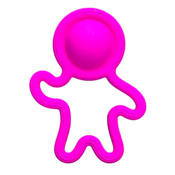 Fat Brain Toy Co. Lil Dimpl Kids Silicone Teether Toy Pink 14cm 0m+ 