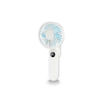 Sansai Portable Digital Display USB Charging Fan 20x9cm - White