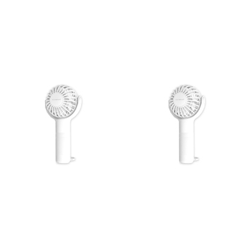 2PK Sansai 3W Mini USB Portable Rechargeable Fan 8x15cm - White