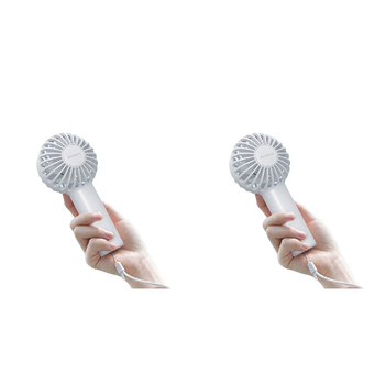 2PK Sansai 3W Mini Portable Fan w/ Desk Stand 6x14cm - White