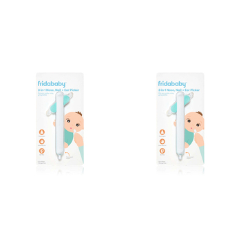 2PK Frida Baby/Infant 3-in-1 Nose Nail & Ear Picker - White