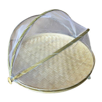 NF Living Mesh & Bamboo Cover 45x22cm Food Wood Tabletop Supplies Collapsible