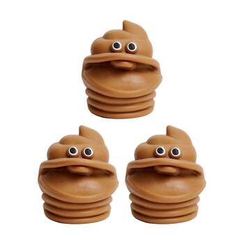 3PK  Funnybone Poo Hand Puppet Gag Plush Funny Interactive Fun Toy