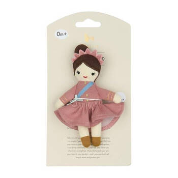 Fabelab Organic Soft Cotton Baby/Infant Toy Pocket Friend Queen 14cm 0y+