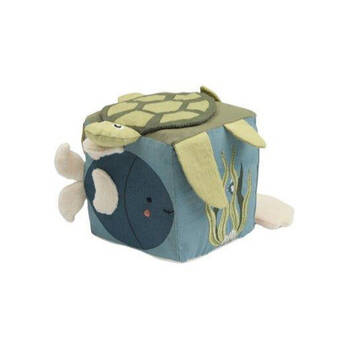 Fabelab Organic Cotton Baby/Infant Toy Fabric Cube Sea 12cm 0y+