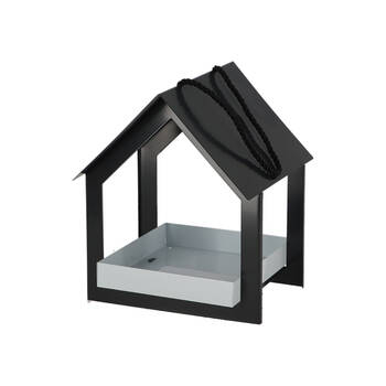 Esschert Design Hanging Bird Feeder Dark Grey/White Garden & Outdoor Decor