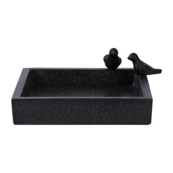 Esschert Design Terrazzo Bird Bath Square Garden & Outdoor Decor 31.7cm