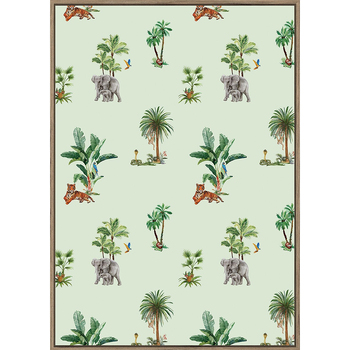 Rayell Framed Kids Artwork Wilderness Sage Green 50x70cm