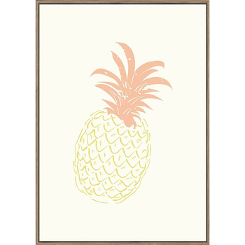 Rayell Framed Kids Artwork Pineapple Natural Cream 50x70cm