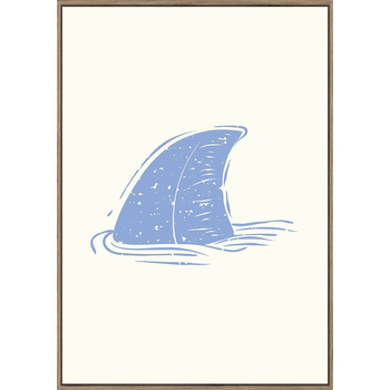 Rayell Framed Kids Artwork Shark Fin Natural Cream 50x70cm