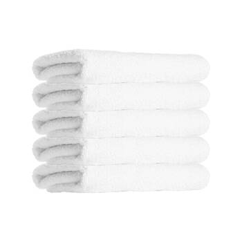 5PK Jason Commercial Astor Plain White Bath Mat 50x80cm