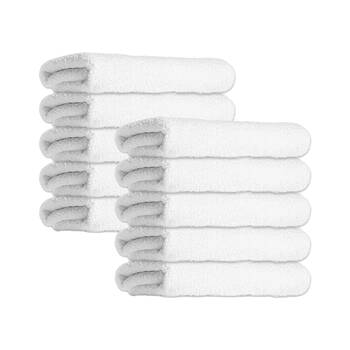 10PK Jason Commercial J-Dry Luxe Bath Mat 60x80cm - White