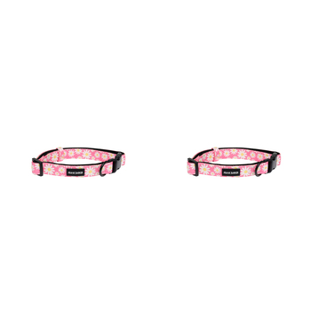 2PK Splosh Frank Barker S Pink Daisies Dog Collar Adjustable 25-40cm