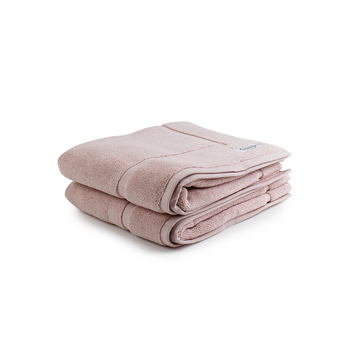 2pc Onkaparinga 60x90cm Flinders Bath Mat 800GSM Pink Blush
