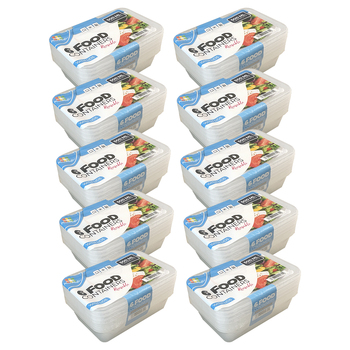 10x6pc Menu Master Prep Kitchen Storage Container Set 500ml