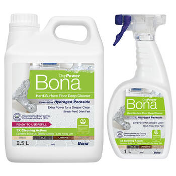 Bona 1L & 2.5L Deep Cleaner Trigger Spray & Refill for Hard Floors Combo