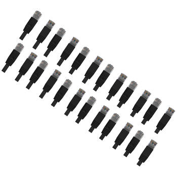 12PK Cruxtec CAT6 UTP Flat Ethernet Network Cable 1000Mbps RJ45 1m Black