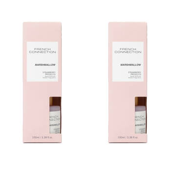 2PK French Connection Marshmallow Strawberry Prosecco Liquid Diffuser 100ml
