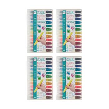 4x 12pc First Creations Easi-Grip 3-In-1 Crayons Watercolour Oil Pastel 36m+