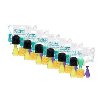 6x 3pc First Creations Texture Brushes Easi-Grip Foam Handles Kids Craft Toy 36m+