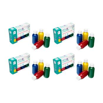 4x 4pc First Creations Rainbow Paint Set Non-Toxic Washable Kids 100ml 12m+
