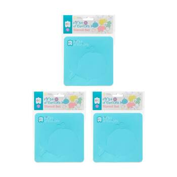 3x 4pc First Creations Animal Stencils Kids Drawing Activity Plastic 15cm 12m+