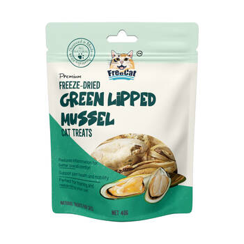 Freecat Sealed Premium Freeze Dried Green Lipped Mussel Pet Cat Food Treats 40g