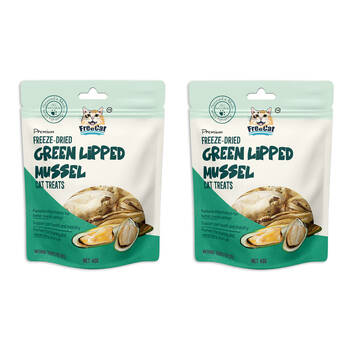 2PK Freecat Sealed Premium Freeze Dried Green Lipped Mussel Pet Cat Food Treats 40g