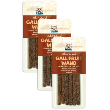 3PK 6pc Freecat All Natural Gall Fruit Wand Silvervine Sticks Pet Cat Dental Care