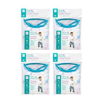 4PK First Creations Toddler Long-Sleeve Smock Wipe-Clean Kids Craft Accessory 12m+