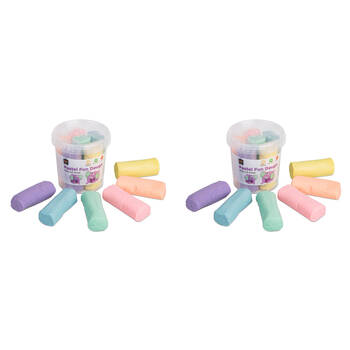 2PK Educational Colours Fun Modelling Dough Kids Craft Toy 900g Pastel
