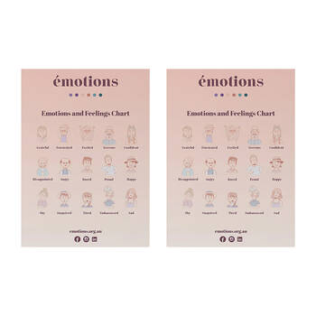 2PK Emotions Kids/Childrens Emotions & Feelings Chart A2