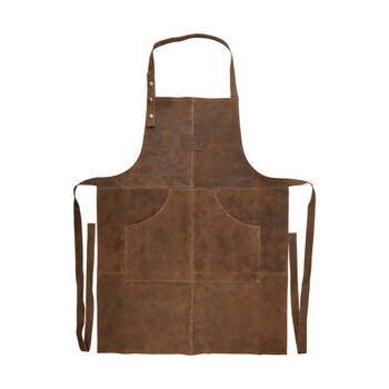 Esschert Design Leather BBQ Apron Indoor Outdoor 104cm Brown