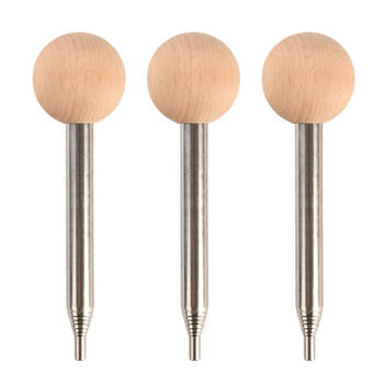 3PK Esschert Design Telescopic Bouffadou Garden Camping 14.2cm Silver