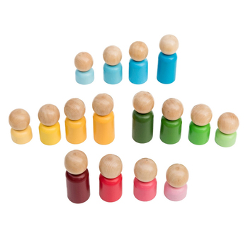 16pc Freckled Farm Rainbow Families Kids Wooden Toy 3+