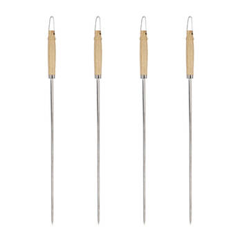 4PK Esschert Design V-Shaped BBQ Skewer Stainless Steel Small Silver