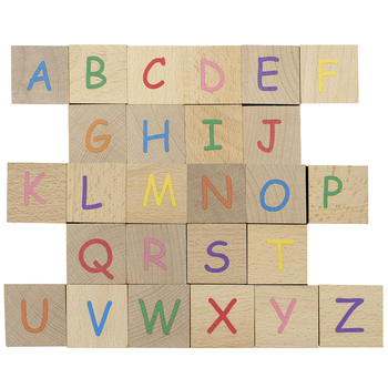 26pc Freckled Farm ABC Alphabet Blocks Kids Wooden Toy 1+